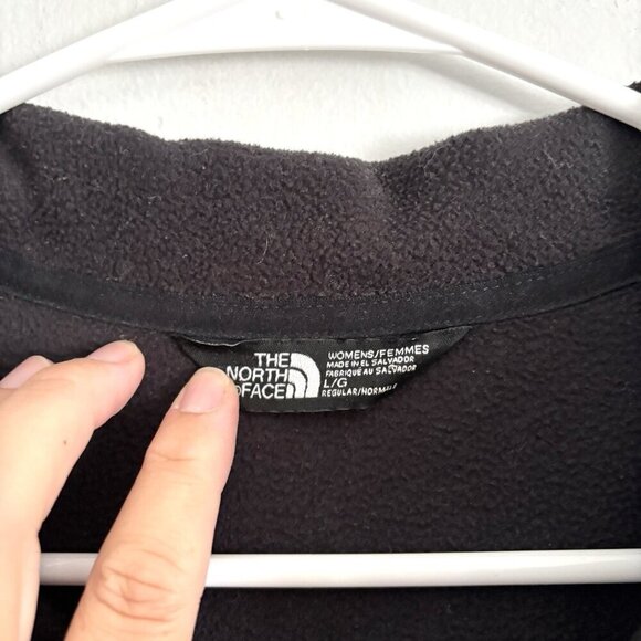 The North Face Black 1/2 Zip Fleece Pullover Jacket Women’s Size Large - Picture 3 of 8